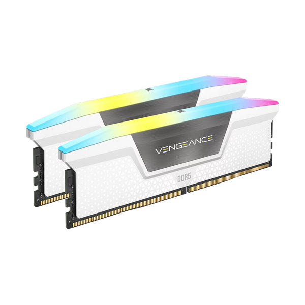 CORSAIR VENGEANCE 16GB (2x8GB) DDR5 DRAM Up To 5200MT/s CL40 AMD EXPO & Intel XMP Memory Kit - White
