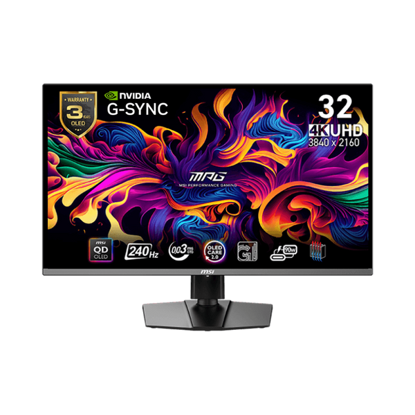 MSI MPG 321URX - 32 Inch 240Hz 4K UHD HDMI 2.1 0.03ms QD-OLED Gaming Monitor - Black