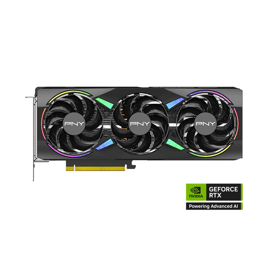 PNY Nvidia GeForce RTX 5070 Ti 16GB ARGB EPIC-X RGB Overclocked Triple Fan Graphics Card - Black