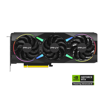 PNY Nvidia GeForce RTX 5070 12GB ARGB Overclocked Triple Fan Graphics Card - Black