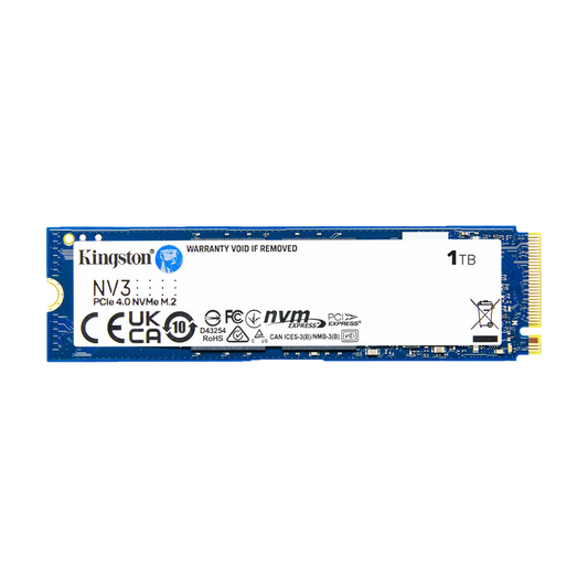 KINGSTON 1000G NV3 M.2 2280 PCIe 4.0 GEN4X4 NVMe SSD (R:6,000 MB/s W:4,000 MB/s) - 1TB