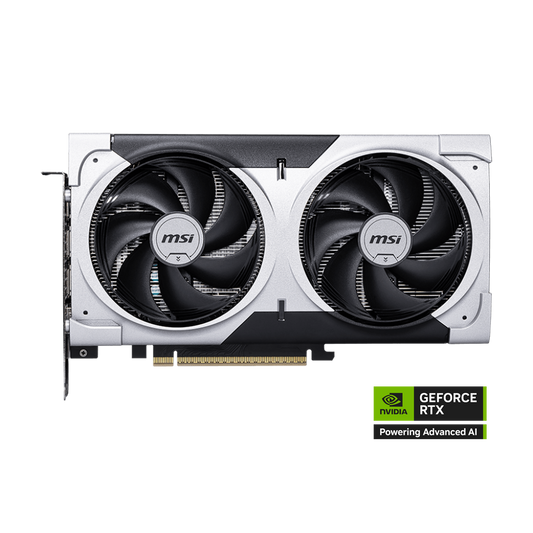 MSI Nvidia GeForce RTX 5060 Ti 8G VENTUS 2X OC PLUS Graphics Card - White