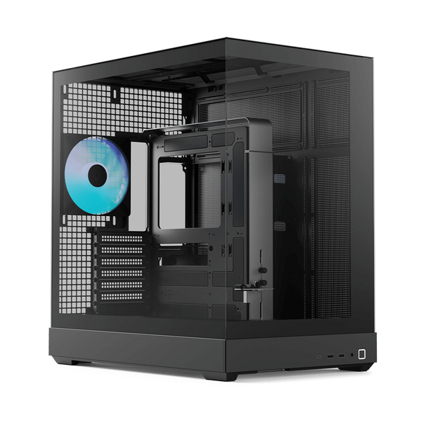 APNX V2-F With 4 Fans Mid Tower Case - Black