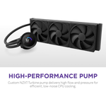 Nzxt Kraken Plus 360mm V2 Display and Radiator Fans AIO Liquid Cooler - Black