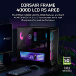 CORSAIR FRAME 4000D LCD RS ARGB Premium Mid Tower Case - Black