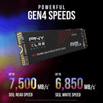 PNY XLR8 CS3140 M.2 2280 PCIe GEN4X4 NVMe SSD (R:7,500MB/s W6,850:MB/s) - 4TB