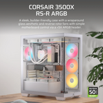 CORSAIR 3500X RS-R ARGB Mid Tower Case - White