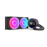 NZXT Kraken Elite 240 RGB - 240mm (2x120mm) AIO With 2.72 IPS LCD Liquid Cooler - Black
