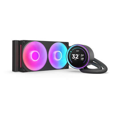 NZXT Kraken Elite 240 RGB - 240mm (2x120mm) AIO With 2.72 IPS LCD Liquid Cooler - Black