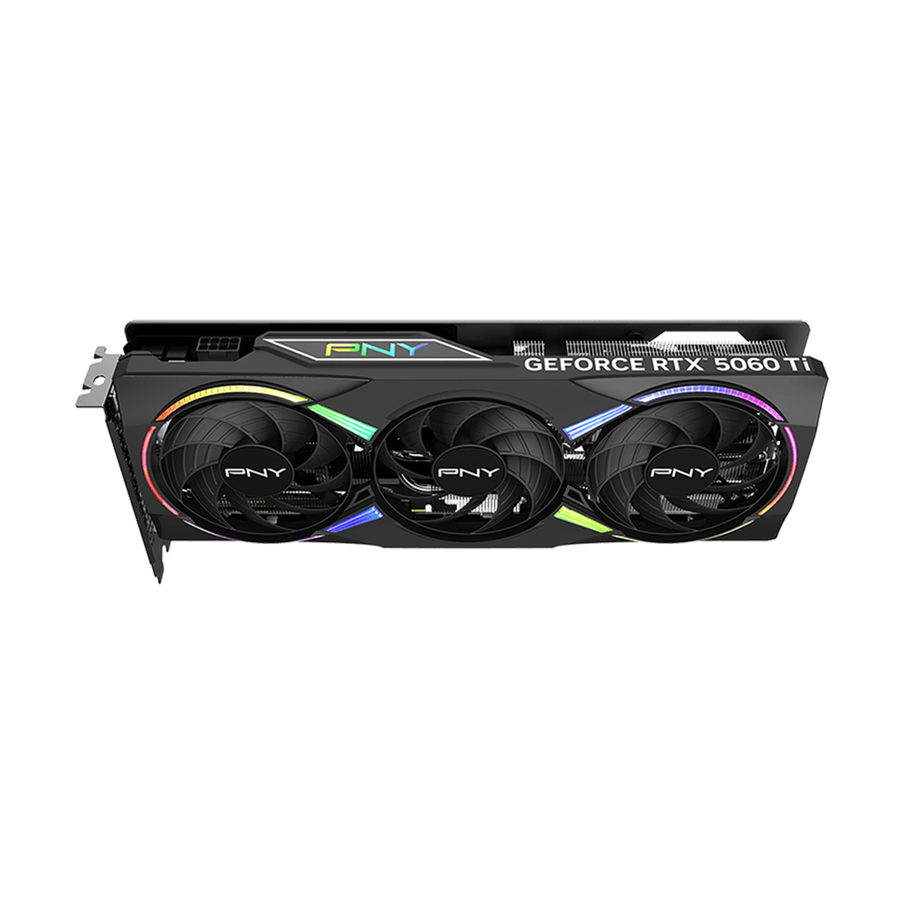PNY Nvidia GeForce RTX 5060 Ti 8GB ARGB Overclocked Triple Fan Graphics Card - Black