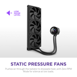 Nzxt Kraken Plus 360mm V2 Display and Radiator Fans AIO Liquid Cooler - Black