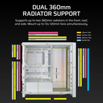 CORSAIR FRAME 4000D LCD RS ARGB Premium Mid Tower Case - White