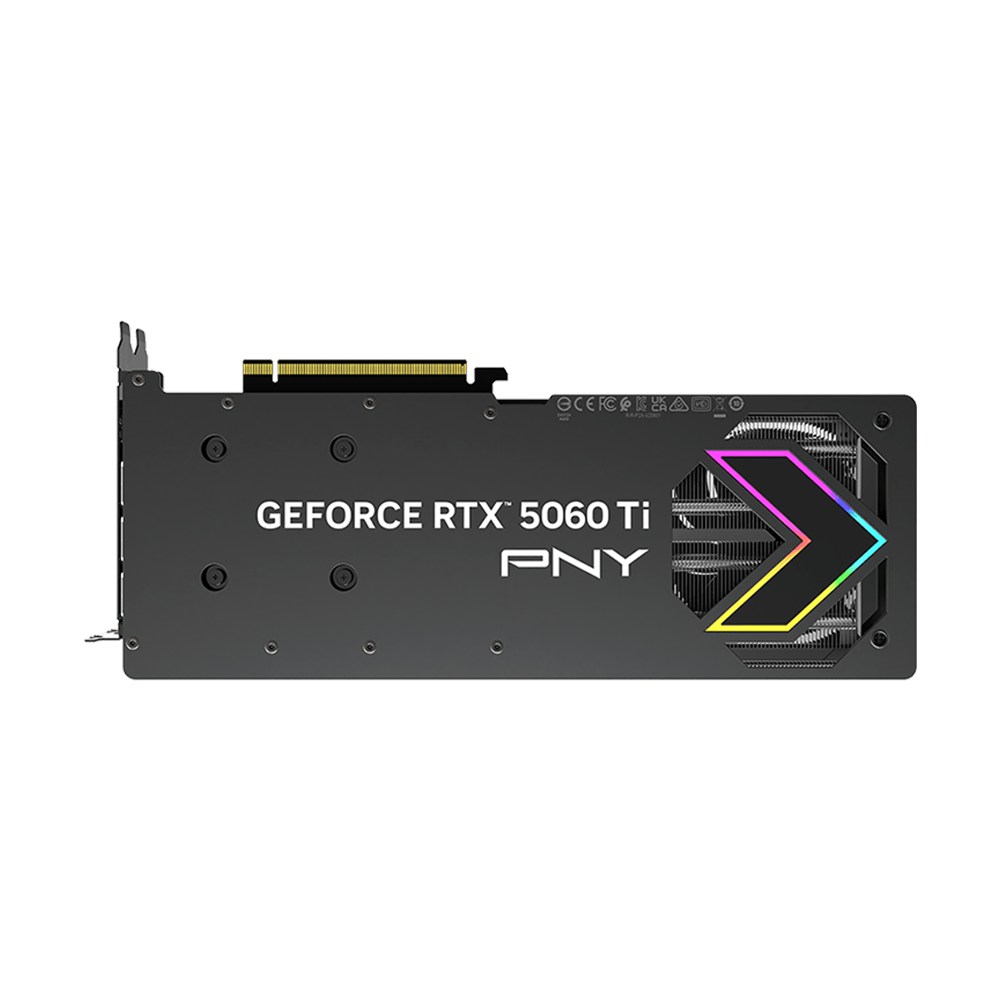 PNY Nvidia GeForce RTX 5060 Ti 8GB ARGB Overclocked Triple Fan Graphics Card - Black