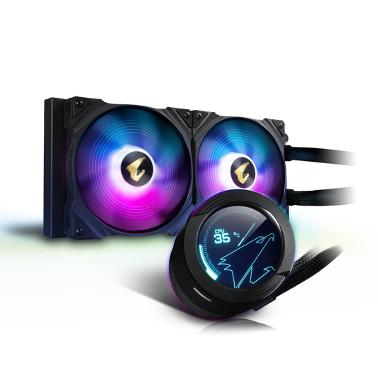 GIGABYTE AORUS WATERFORCE X 280 ARGB AIO CPU Liquid Cooler - Black
