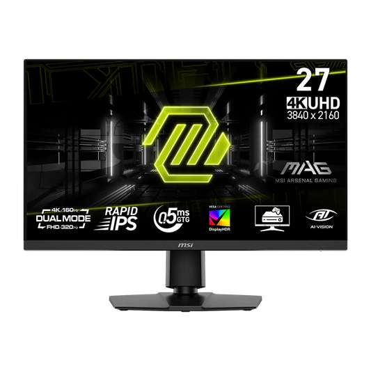 MSI MAG 272URDF E16 27 Inch 160Hz/320Hz Dual Mode 4K UHD HDMI 2.1 0.5ms Gaming Monitor - Black