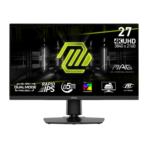 MSI MAG 272URDF E16 27 Inch 160Hz/320Hz Dual Mode 4K UHD HDMI 2.1 0.5ms Gaming Monitor - Black