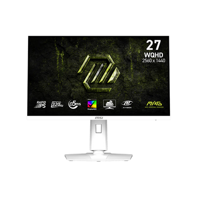 MSI MAG 27 Inch 320Hz WQHD HDMI 2.1 0.5ms IPS Gaming Monitor - White