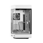 HYTE Dual Chamber Panoramic Tempered Glass ATX Case With 3 Fans - White