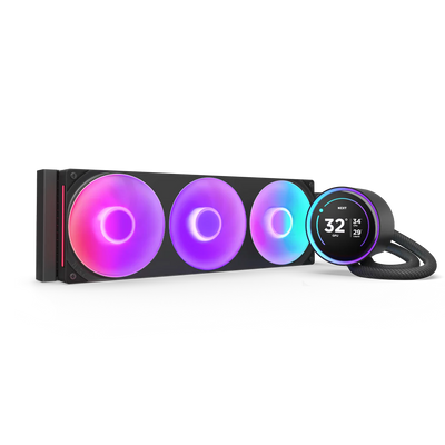 NZXT Kraken Elite 360 RGB V2 360mm AIO With 2.72 IPS LCD Liquid Cooler - Black