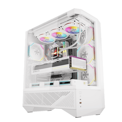 DarkFlash DY460 4 Fans ATX Gaming Case White