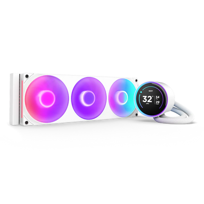 NZXT Kraken Elite 360 RGB V2 360mm AIO With 2.72 IPS LCD Liquid Cooler - White