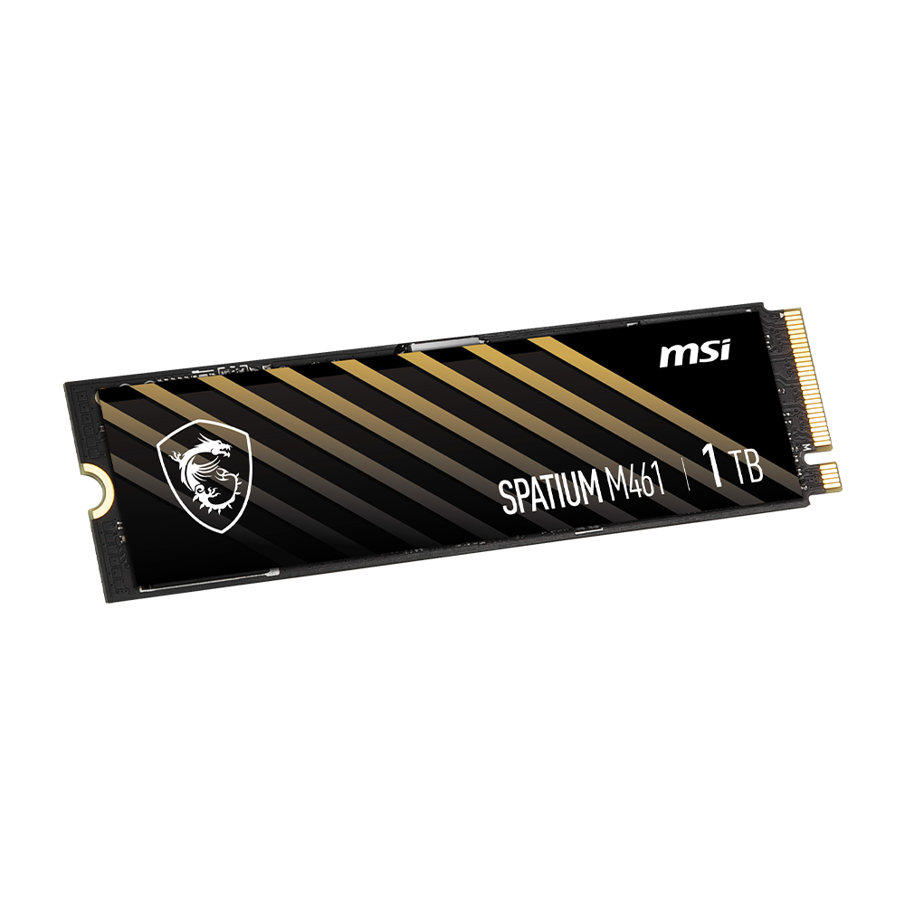 MSI SPATIUM M461 M.2 2280 PCIe GEN4x4 NVMe SSD (R:5,000 MB/s W:3,200 MB/s) - 1TB