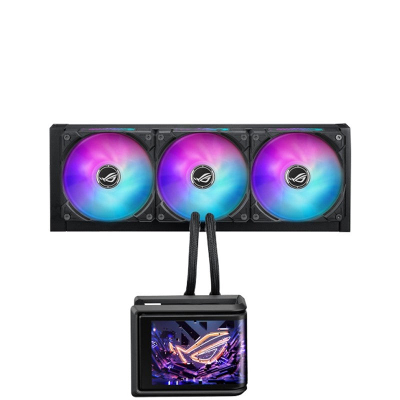 Asus ROG RYUO IV SLC 360 ARGB Liquid CPU Cooler with 6.67" Curved 2K AMOLED Display - Black