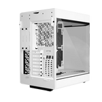 HYTE Dual Chamber Panoramic Tempered Glass ATX Case With 3 Fans - White