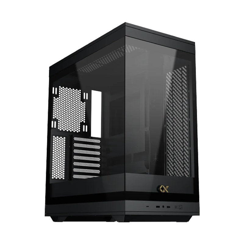 Xigmatek META E-ATX Mid Tower Gaming Case - Black (4 ARGB Fans Included)