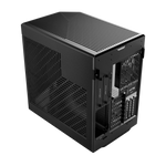 HYTE Dual Chamber Panoramic Tempered Glass ATX Case With 3 Fans - Black