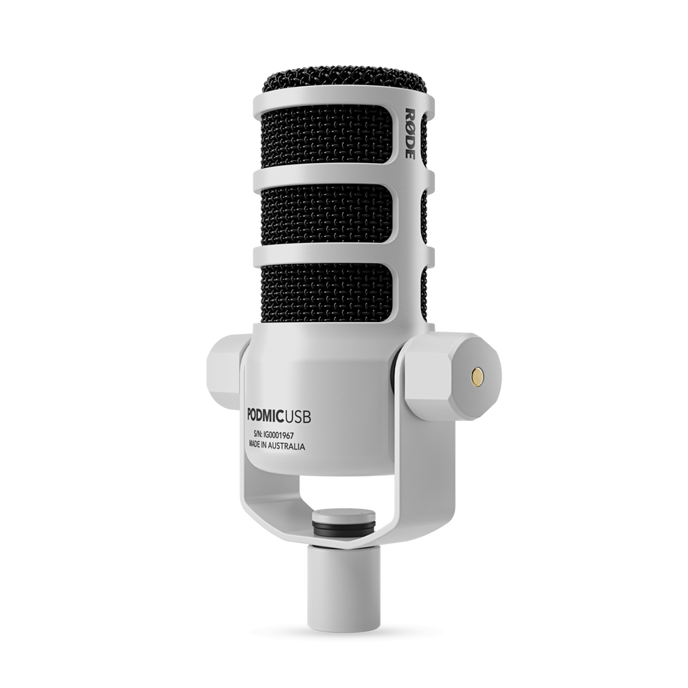 RODE PODMIC USB Versatile Dynamic Broadcast Microphone - White