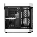 HYTE Dual Chamber Panoramic Tempered Glass ATX Case with 3 Fans - Black/White