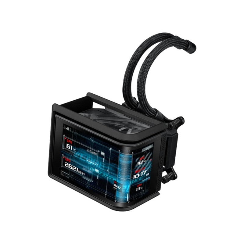 Asus ROG RYUO IV SLC 360 ARGB Liquid CPU Cooler with 6.67" Curved 2K AMOLED Display - Black