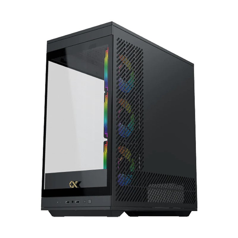 Xigmatek META E-ATX Mid Tower Gaming Case - Black (4 ARGB Fans Included)