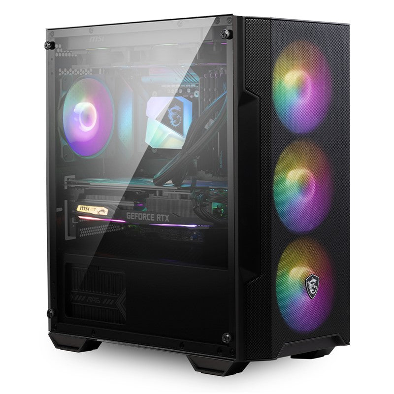 MSI MAG FORGE M100A Micro ATX Tower Gaming Case – Black