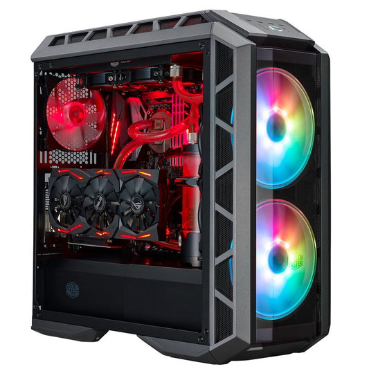 CoolerMaster MasterCase H500P ARGB Tempered Glass Gaming PC Case with 2 x 200mm RGB Fans