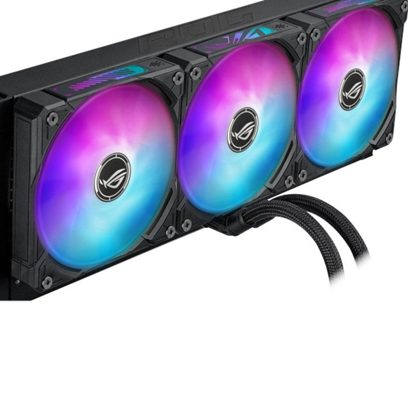 Asus ROG RYUO IV SLC 360 ARGB Liquid CPU Cooler with 6.67" Curved 2K AMOLED Display - Black