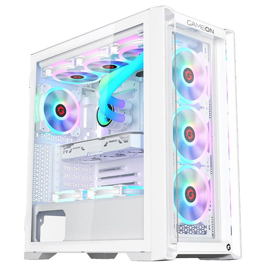 GAMEON Vortex Arctic Series Mid Tower Gaming Case - White