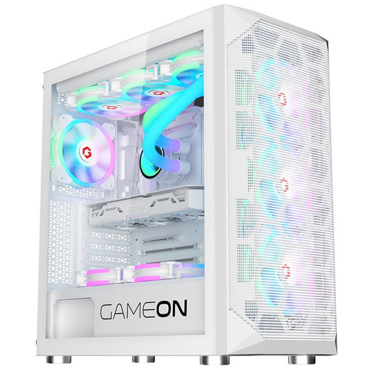 GAMEON Emperor Arctic I Series Mid Tower Gaming Case - White