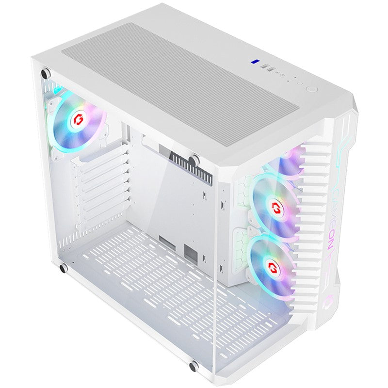 GAMEON Emperor Arctic III Series Mid Tower Gaming Case - White