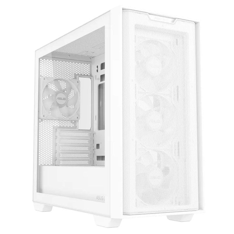 Asus A21 PLUS ARGB M-ATX Mid Tower Gaming PC Case - White