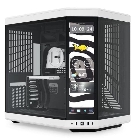 HYTE Y70 Touch Infinite E-ATX Mid Tower Gaming Case with 14.5" Touch Display - Panda