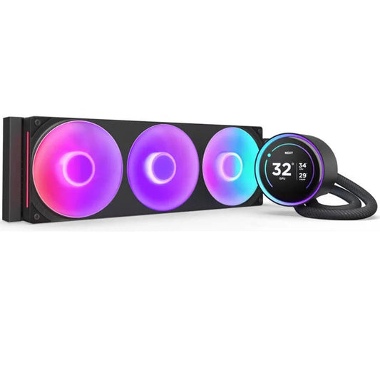 NZXT Kraken Elite 360 RGB V2 360mm AIO Liquid CPU Cooler with 2.72" IPS LCD - Black