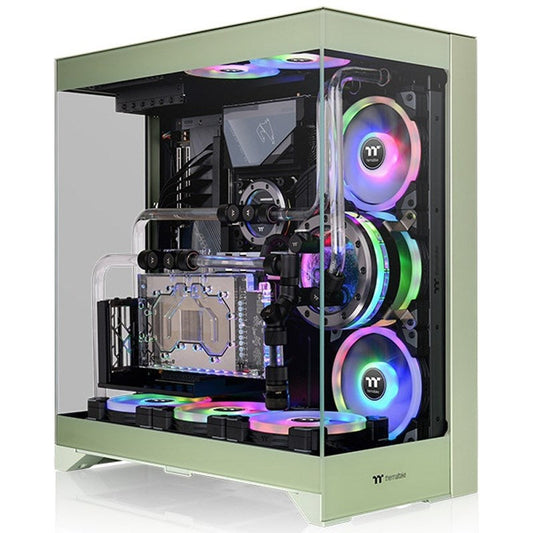 Thermaltake CTE E550 TG E-ATX Mid Tower Gaming PC Case - Matcha Green