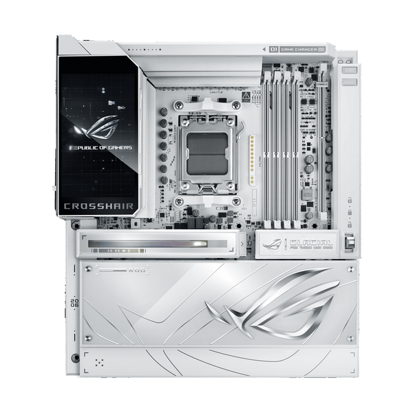 ASUS ROG CROSSHAIR X870E GLACIAL DDR5 Gaming Motherboard - White