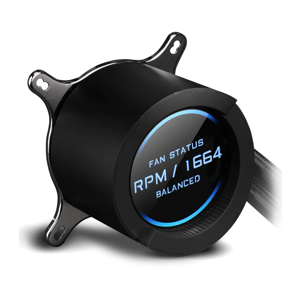 Gigabyte AORUS Liquid Cooler 280 AIO RGB Liquid Cooler With LCD Display - Black