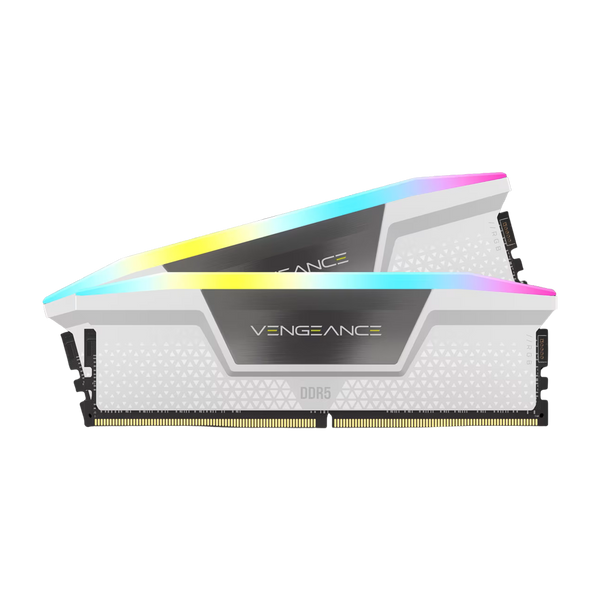 CORSAIR VENGEANCE 32GB(2x16GB) RGB DDR5 6000MHz CL30 Memory Kit - White