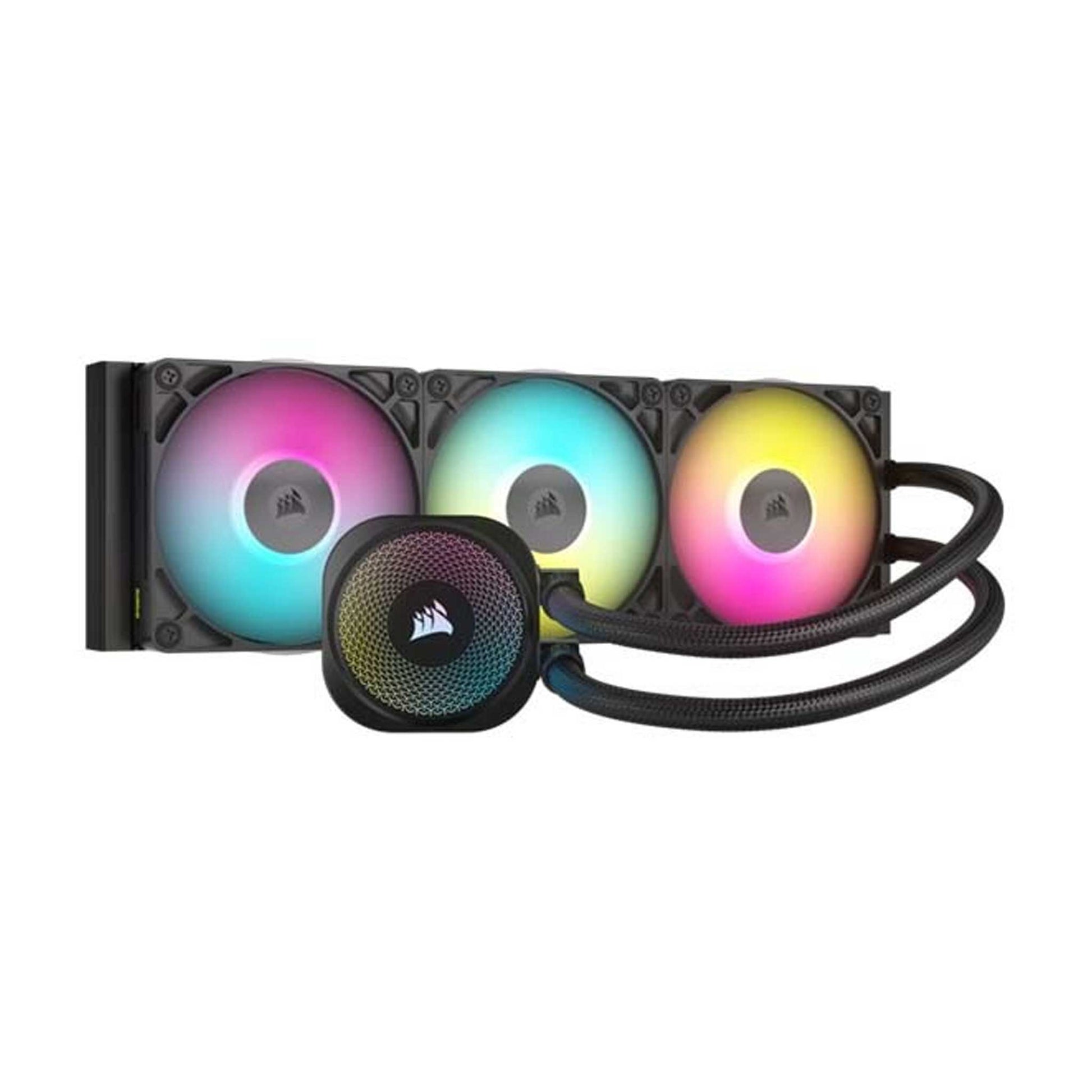 Corsair iCUE Link Titan 360mm - 3 x RX120 RGB AIO Liquid CPU Cooler - Black