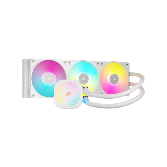Corsair iCUE Link Titan 360mm - 3 x RX120 RGB Aio Liquid CPU Cooler - White