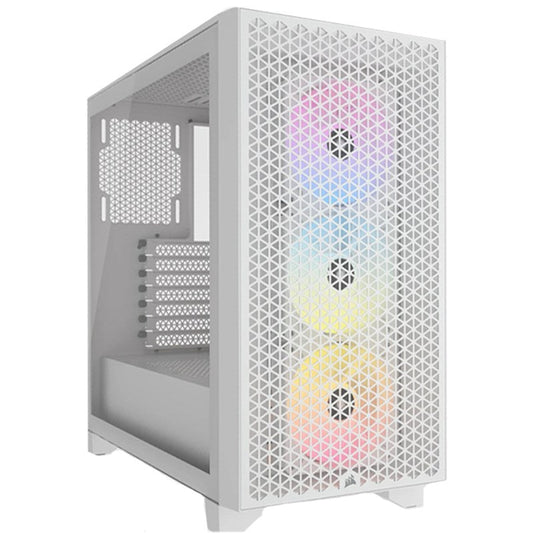 Corsair 3000D RGB AIRFLOW ATX Mid-Tower Gaming PC Case - White